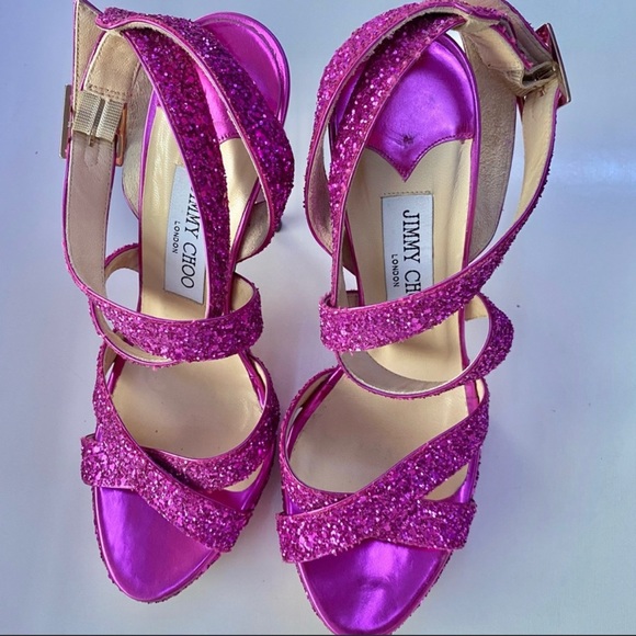 Jimmy Choo Vamp Course Glitter Stilettos - Picture 2 of 8